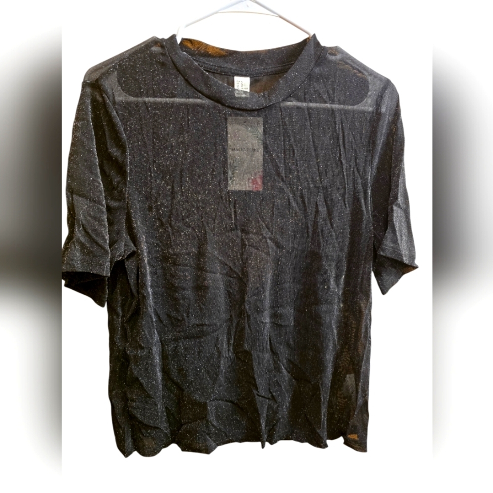 MAKEMECHIC Black Mesh Top